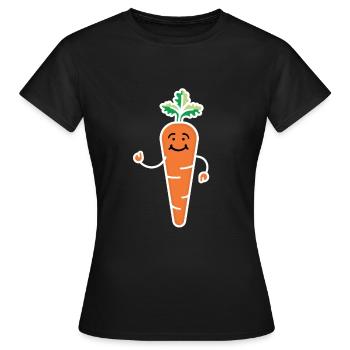 Carotte Homme Carotte Carottes Légumes - T-shirt Femme - noir - Devant - AI Model Female 172 dark (172cm)