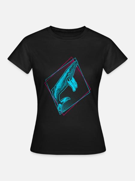 Buckelwal - Frauen T-Shirt - Schwarz