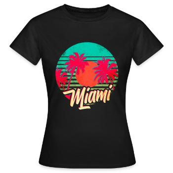 Miami - T-shirt Femme - noir - Devant - AI Model Female 172 dark (172cm)