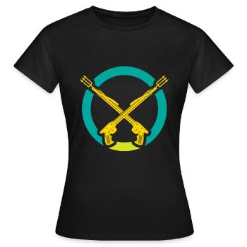Harpon de chasse sous-marine Plongeurs Plongée - T-shirt Femme - noir - Devant - AI Model Female 172 dark (172cm)