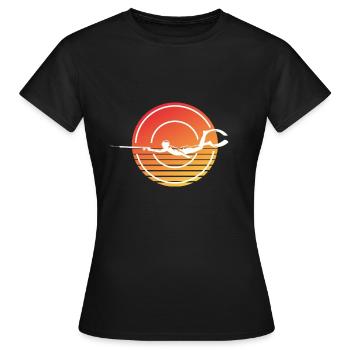 Plongeurs de chasse sous-marine Harpon de plongée - T-shirt Femme - noir - Devant - AI Model Female 172 dark (172cm)