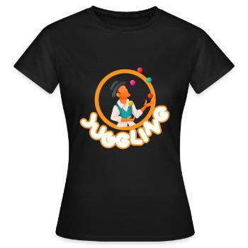 Jonglerie Jongleur Artiste Jongleur - T-shirt Femme - noir - Devant - AI Model Female 172 dark (172cm)