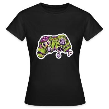 Zombie Joystick Controller Gamer - T-shirt Femme - noir - Devant - AI Model Female 172 dark (172cm)