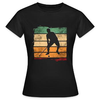 Floorball - T-shirt Femme - noir - Devant - AI Model Female 172 dark (172cm)