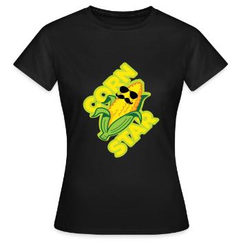 Corn Star Corn Pornstar - T-shirt Femme - noir - Devant - AI Model Female 172 dark (172cm)