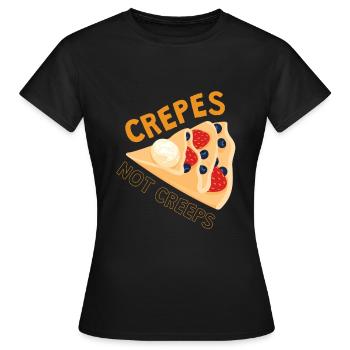 Crêpes pas rampantes Crêpes crêpes - T-shirt Femme - noir - Devant - AI Model Female 172 dark (172cm)