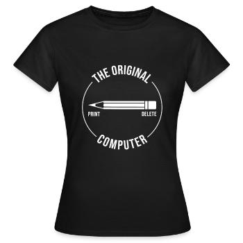 The Original Computer Hack Informatiker - Frauen T-Shirt - Schwarz - Vorne - AI Model Female 172 dark (172cm)