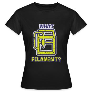 Quel filament ? Imprimante 3D d’impression 3D PLA - T-shirt Femme - noir - Devant - AI Model Female 172 dark (172cm)