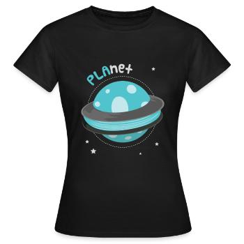 PLAnet PLA Imprimante 3D d’impression 3D - T-shirt Femme - noir - Devant - AI Model Female 172 dark (172cm)