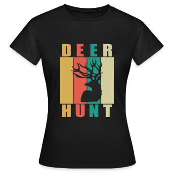 Chasse au chevreuil - T-shirt Femme - noir - Devant - AI Model Female 172 dark (172cm)