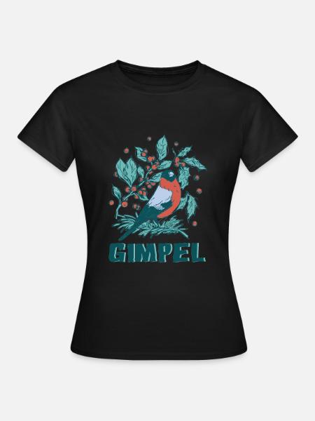 Gimpel Vogel Dompfaff Blutfink - Frauen T-Shirt - Schwarz