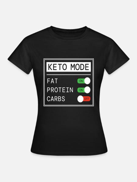 Keto Mode Gesundes Essen - Frauen T-Shirt - Schwarz