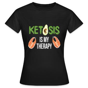 La cétose est ma thérapie Alimentation saine - T-shirt Femme - noir - Devant - AI Model Female 172 dark (172cm)