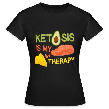 La cétose est ma thérapie Alimentation saine - T-shirt Femme - noir - Devant - AI Model Female 172 dark (172cm)