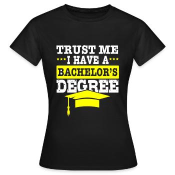 Abschluss Uni Feier Absolvent Absolviert Geschenk - Frauen T-Shirt - Schwarz - Vorne - AI Model Female 172 dark (172cm)