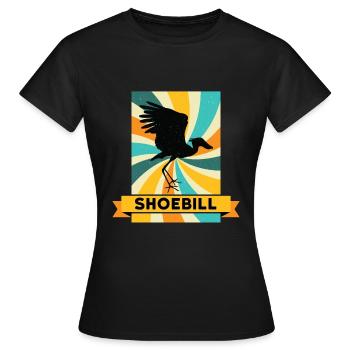 Bec-de-sabot ornitologue - T-shirt Femme - noir - Devant - AI Model Female 172 dark (172cm)