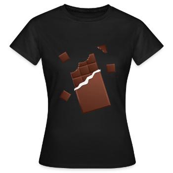 Chocolate bar chocolate - Women's T-Shirt - black - Front - AI Model Female 172 dark (172cm)