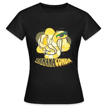 Bananaconda Banane Fruit Fruit Fruit - T-shirt Femme - noir - Devant - AI Model Female 172 dark (172cm)