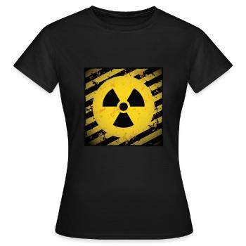 Radioaktiv Strahlentherapie Atom Krebs - Frauen T-Shirt - Schwarz - Vorne - AI Model Female 172 dark (172cm)
