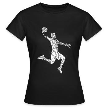 Joueur de basket-ball - T-shirt Femme - noir - Devant - AI Model Female 172 dark (172cm)