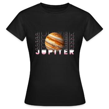Jupiter Planet Weltall - Frauen T-Shirt - Schwarz - Vorne - AI Model Female 172 dark (172cm)