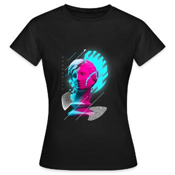 Aphrodite Raver Festival EDM Musik Rave - Frauen T-Shirt - Schwarz - Vorne - AI Model Female 172 dark (172cm)