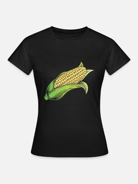 Maiskolben Mais - Frauen T-Shirt - Schwarz