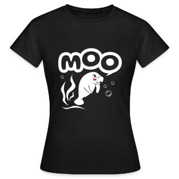 Moo Lamantin Lamantin Mignon Lamantin Lamantin Lamantin - T-shirt Femme - noir - Devant - AI Model Female 172 dark (172cm)