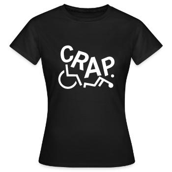 Crap Wheelchair Wheelchair - Women's T-Shirt - black - Front - AI Model Female 172 dark (172cm)