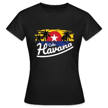 La Havane Cuba Cuba Tourisme Cuba - T-shirt Femme - noir - Devant - AI Model Female 172 dark (172cm)