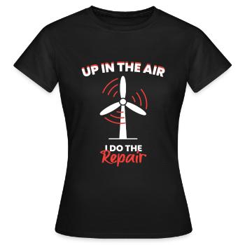 Up In The Air Wind Wind Power Wind Energy - Women's T-Shirt - black - Front - AI Model Female 172 dark (172cm)