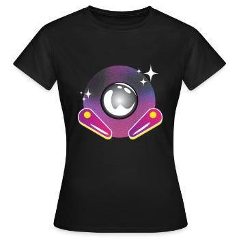Pinball Arcade Retro Games - Women's T-Shirt - black - Front - AI Model Female 172 dark (172cm)