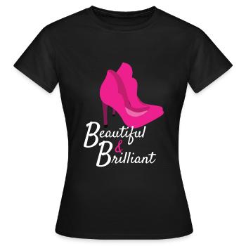 Belle et brillante mode de talons hauts - T-shirt Femme - noir - Devant - AI Model Female 172 dark (172cm)