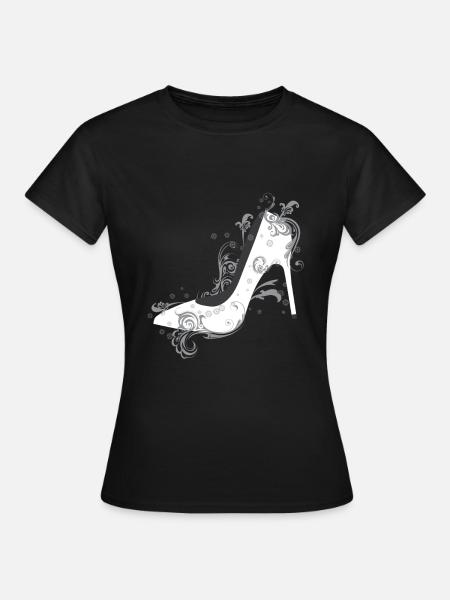 Fashion High Heels Mode - Frauen T-Shirt - Schwarz