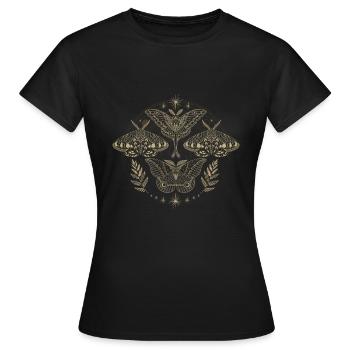 Moth Goth Moth Mystical - Women's T-Shirt - black - Front - AI Model Female 172 dark (172cm)