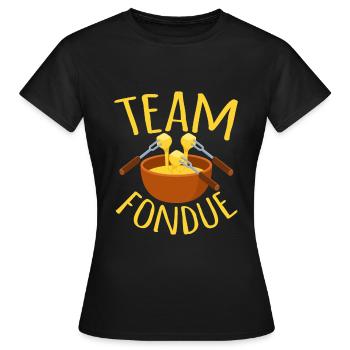 Équipe Fondue Fondue Dîner de Noël - T-shirt Femme - noir - Devant - AI Model Female 172 dark (172cm)