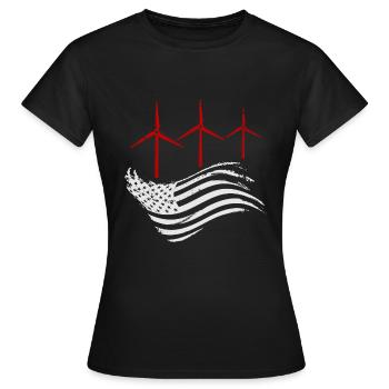 Énergie éolienne Amérique Énergie éolienne - T-shirt Femme - noir - Devant - AI Model Female 172 dark (172cm)