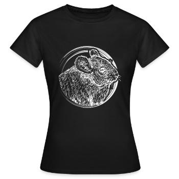 Familier chinchilla astucieux - T-shirt Femme - noir - Devant - AI Model Female 172 dark (172cm)