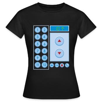 Elevator Elevator Elevator Buttons Elevator - Women's T-Shirt - black - Front - AI Model Female 172 dark (172cm)