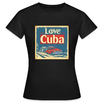 Cuba La Havane Voiture Ancienne - T-shirt Femme - noir - Devant - AI Model Female 172 dark (172cm)