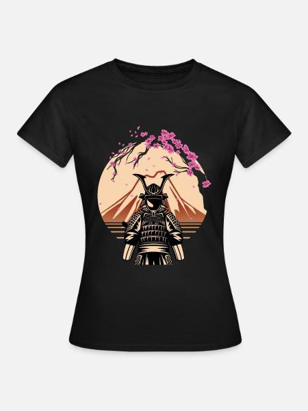 Samurai Fuji Japan Kämpfer Japanisch - Frauen T-Shirt - Schwarz