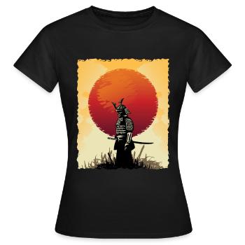 Samurai Japan Kämpfer Japanische Kunst - Frauen T-Shirt - Schwarz - Vorne - AI Model Female 172 dark (172cm)