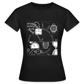 Watch Collector Wristwatches Luxury Watches Watch - Women's T-Shirt - black - Front - AI Model Female 172 dark (172cm)