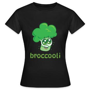 Broccooli Brokkoli Gesundes Gemüse - Frauen T-Shirt - Schwarz - Vorne - AI Model Female 172 dark (172cm)