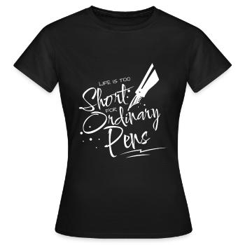 Stylos ordinaires Stylo plume Stylo plume - T-shirt Femme - noir - Devant - AI Model Female 172 dark (172cm)