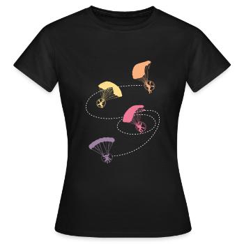 Paramoteur Vol Parapente - T-shirt Femme - noir - Devant - AI Model Female 172 dark (172cm)