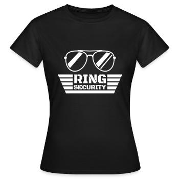 Ring Security Ring Bearer Wedding Wedding - Women's T-Shirt - black - Front - AI Model Female 172 dark (172cm)