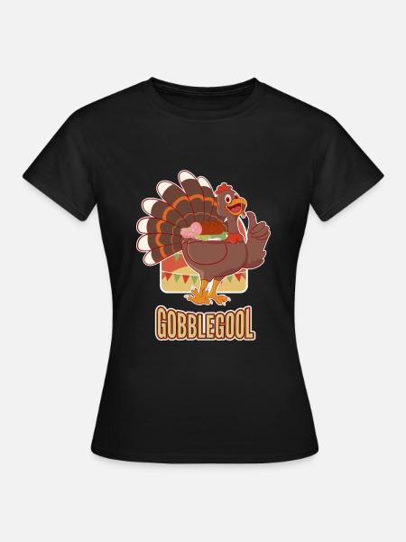 Gobblegool Thanksgiving Truthahn - Frauen T-Shirt - Schwarz