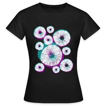 Diversité fongique Champignons Spores fongiques - T-shirt Femme - noir - Devant - AI Model Female 172 dark (172cm)