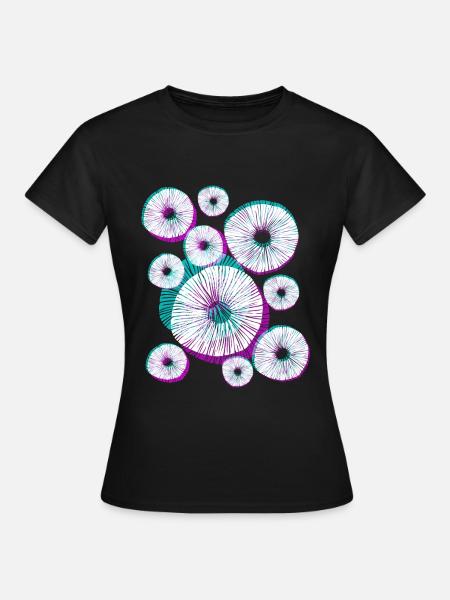 Pilzvielfalt Pilze Pilzsporen - Frauen T-Shirt - Schwarz
